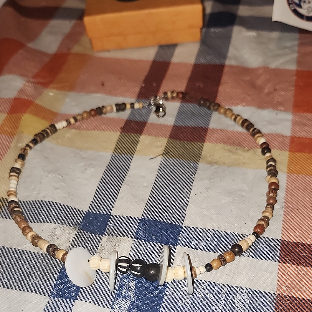 Beaded Necklace with Earth Tones